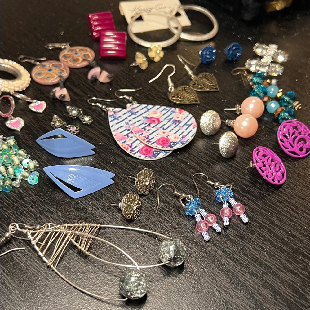Vintage to Modern Estate Jewelry Lot of Silver Tone Earrings